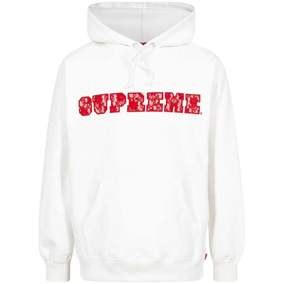 Supreme Pitsi Detail Logo Huppari Valkoinen | FI475XF