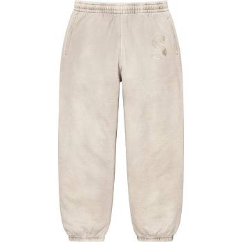 Supreme Overdyed S Logo Sweatpant Housut Beige | FI402MA