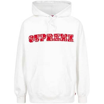 Supreme Pitsi Detail Logo Huppari Valkoinen | FI475XF